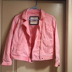 Girls Jean Jacket L Pink